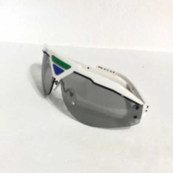 🆕 Prada white, blue & green Shield Sunglasses - Picture 13 of 16